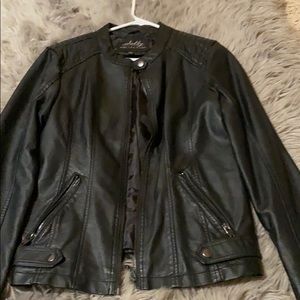 Black leather jacket
